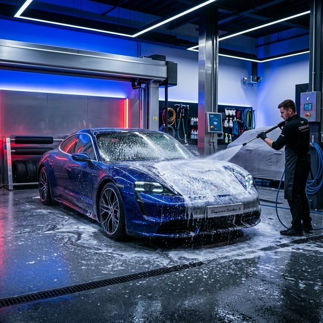 Clean car at Tsantsabane Wash